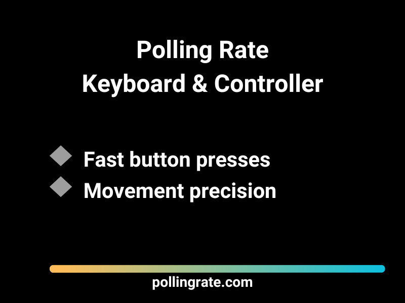 Polling rate comparison between gaming keyboards and controllers