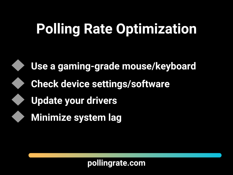 Polling rate test optimization – reduce delay and improve gaming performance