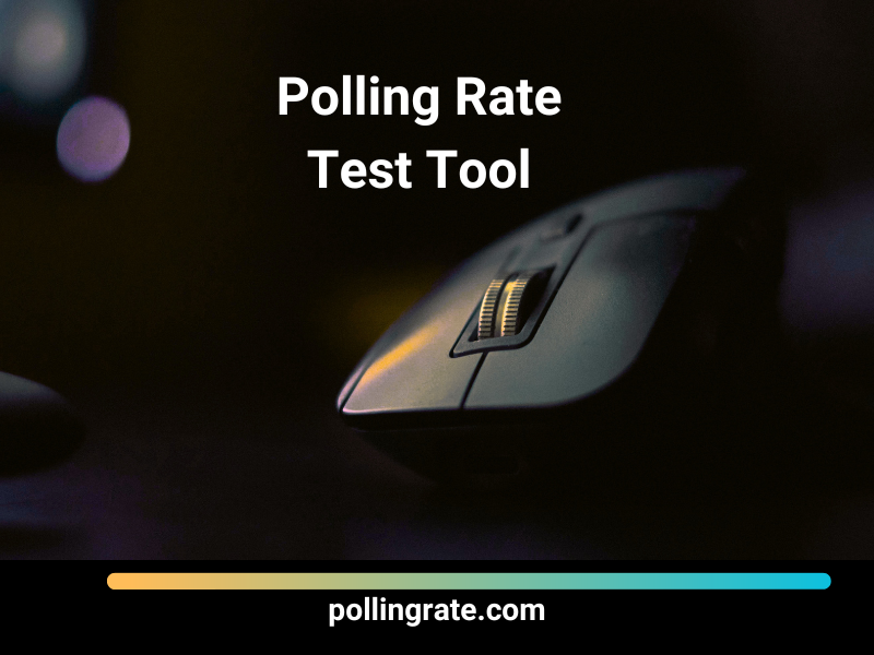 Screenshot of a polling rate test tool measuring mouse input frequency.