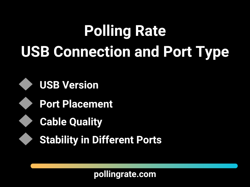 Impact of USB connection and port type on polling rate causes